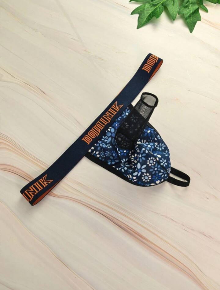 Midnight Bloom Mesh Thong